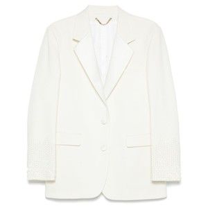Golden Goose Tailored White Jacket With Embellished Sleeves - NWT
